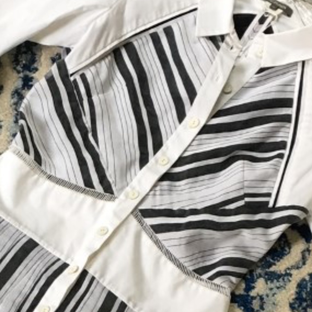 Zac Posen Organdy Stripe Black White Dress $1290! - Picture 11 of 14